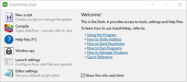 AutoHotkey welcome page