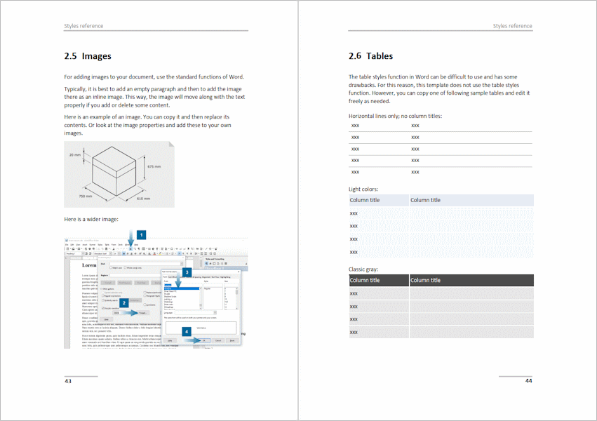 Sample: Images and tables