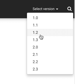 Paligo version selector in webhelp