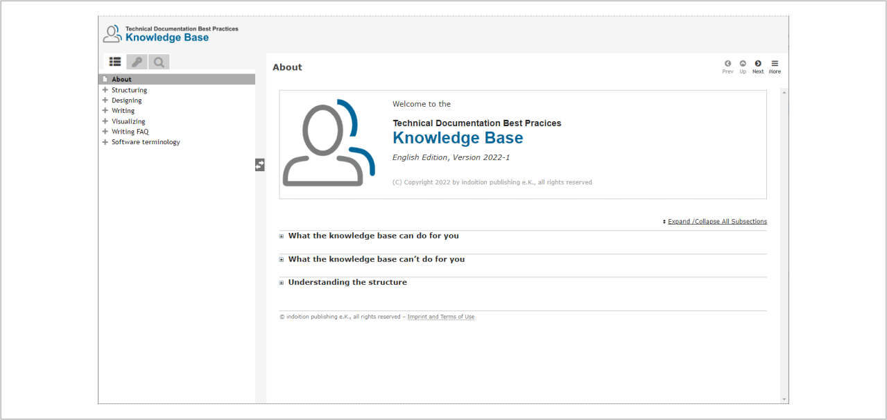 Technical Documentation Best Practices Knowledge Base: Starting page