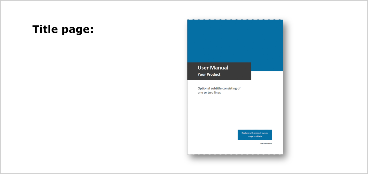 Technical Documentation Template: Title page